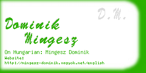 dominik mingesz business card